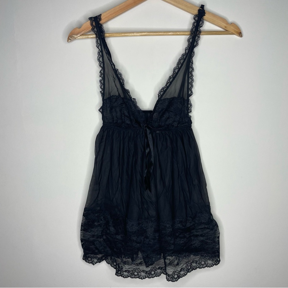 *EUC Victorias Secret Black Lace Babydoll in XS